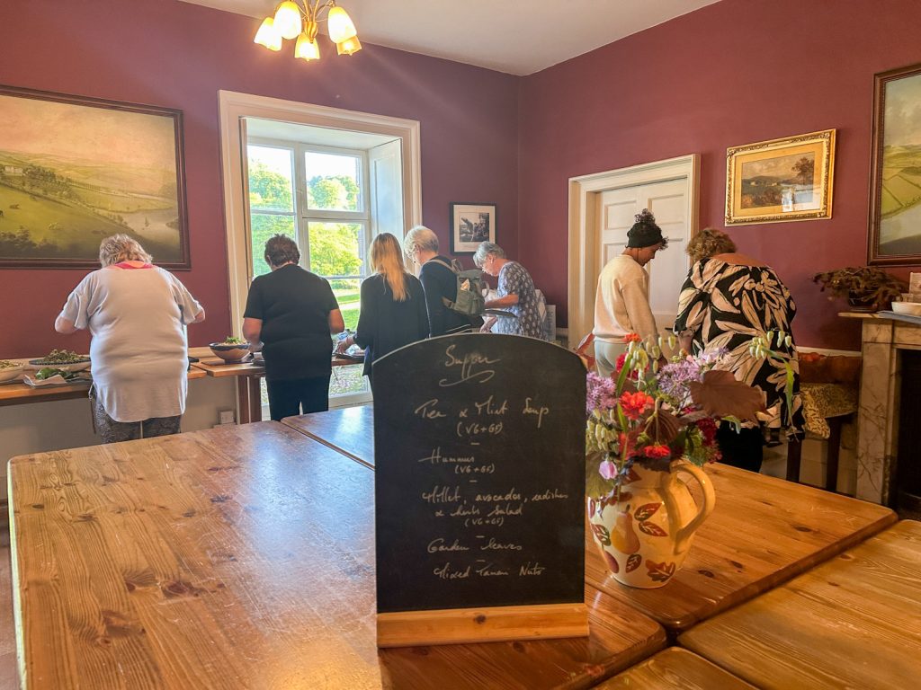 Plant-based food on retreat in Devon
